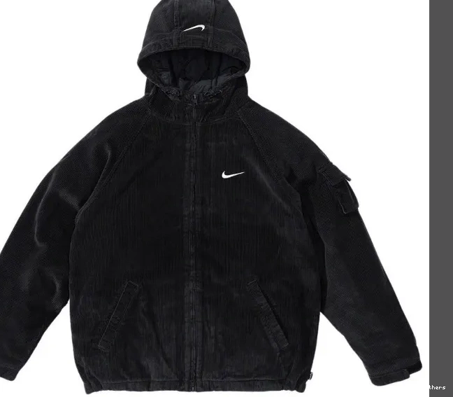 Hooded Cotton Arc M L S Corduroy Jacket Jacket XL Corduroy Black 0811